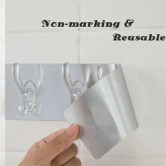 Self Adhesive Wall Mounted Hooks Strip (BUY 1 & GET 1 FREE)