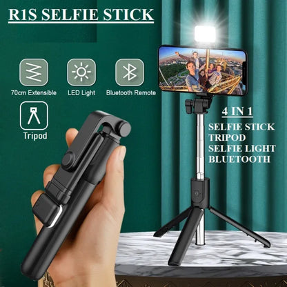 4 in 1 Tripod Selfie Stick With Bluetooth Remote Control
