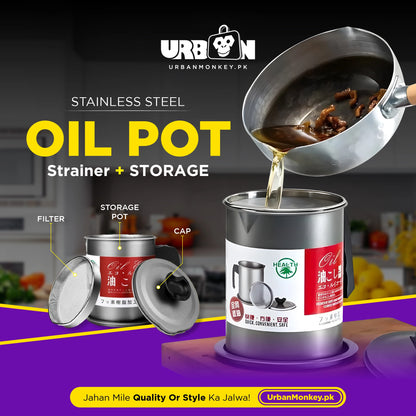 Oil Filter Pot - 1.5 Liter Space (Premium Best Quality)