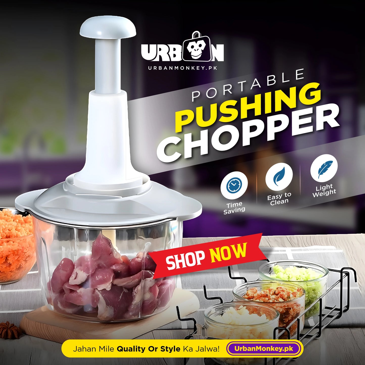 Manual Hand Push Chopper (40 Percent OFF)