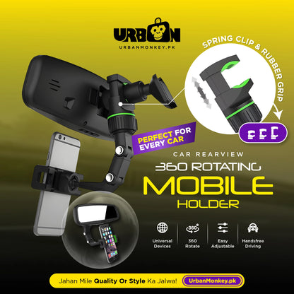 Car Rearview 360 Rotating Clip